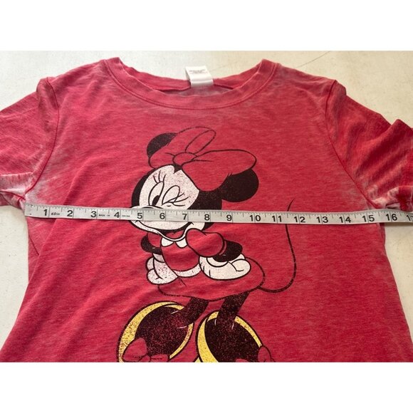 Disney's Minnie Mouse Graphic T-Shirt Cotton Polyester Blend Junior's Size Small - Picture 10 of 16